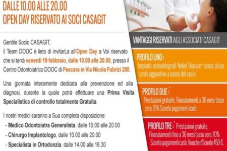 Casagit: Giornata per la prevenzione dentale