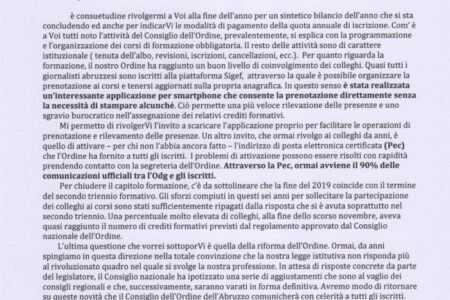 QUOTA ISCRIZIONE 2020 INVARIATA. BOLLETTINO POSTALE SCARICABILE DAL SITO